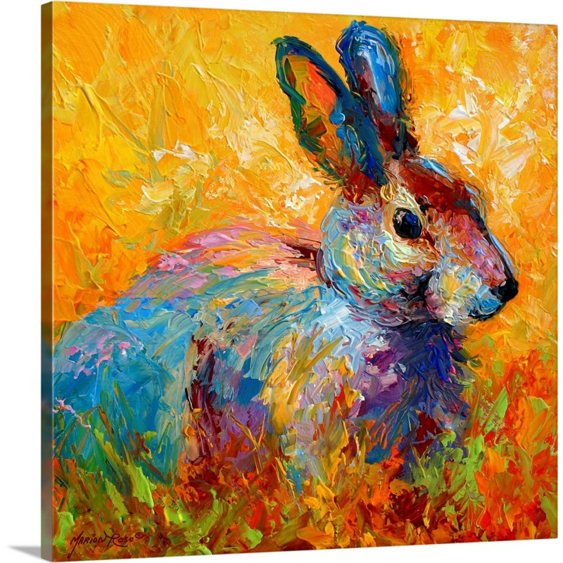 «Forest Bunny» par Anke, reproduction sur toile, H 8 po x l 8 po x P 1,5 po, Toile tendue