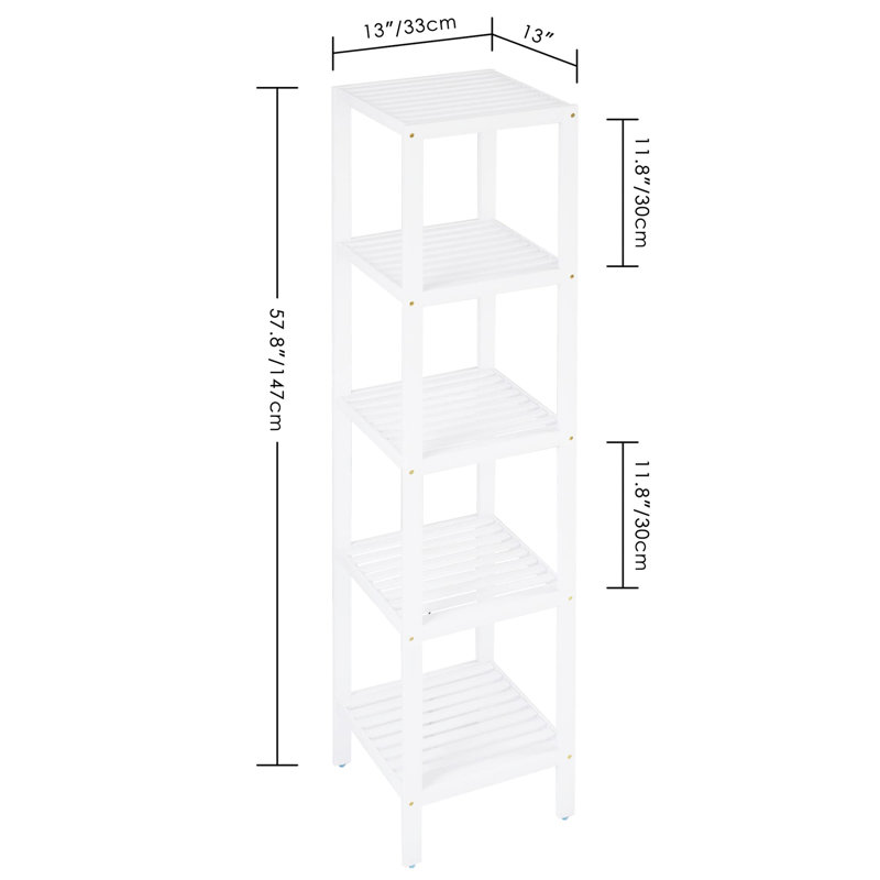 Bathroom Storage Shelf, White