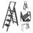 4-Step Non-Slip Ladder with Foldable Drying Rack