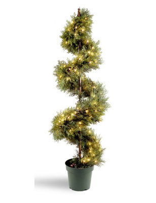 Pre-Lit 60" Artificial Juniper Spiral