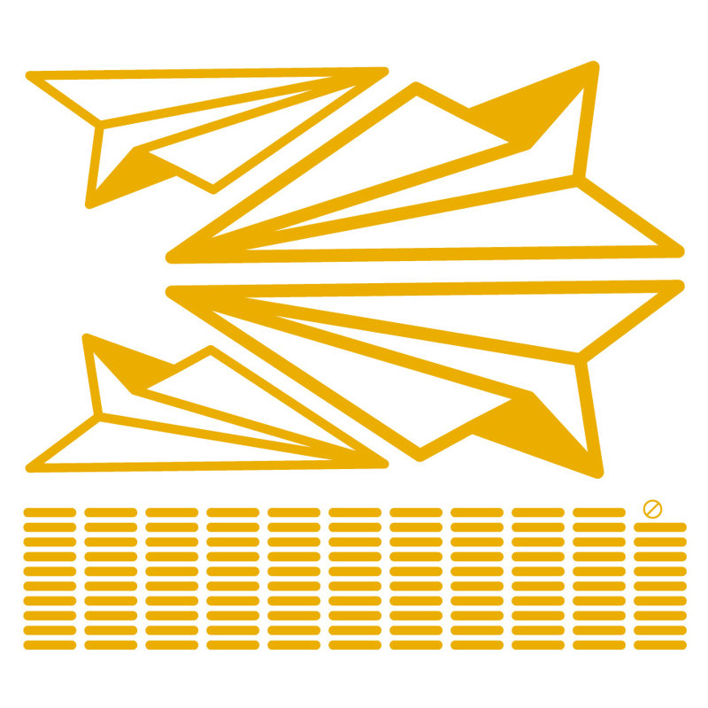 Non-Wall Damaging Wall Decal, Signal Yellow, 30" H x 33" W x 0.01" D