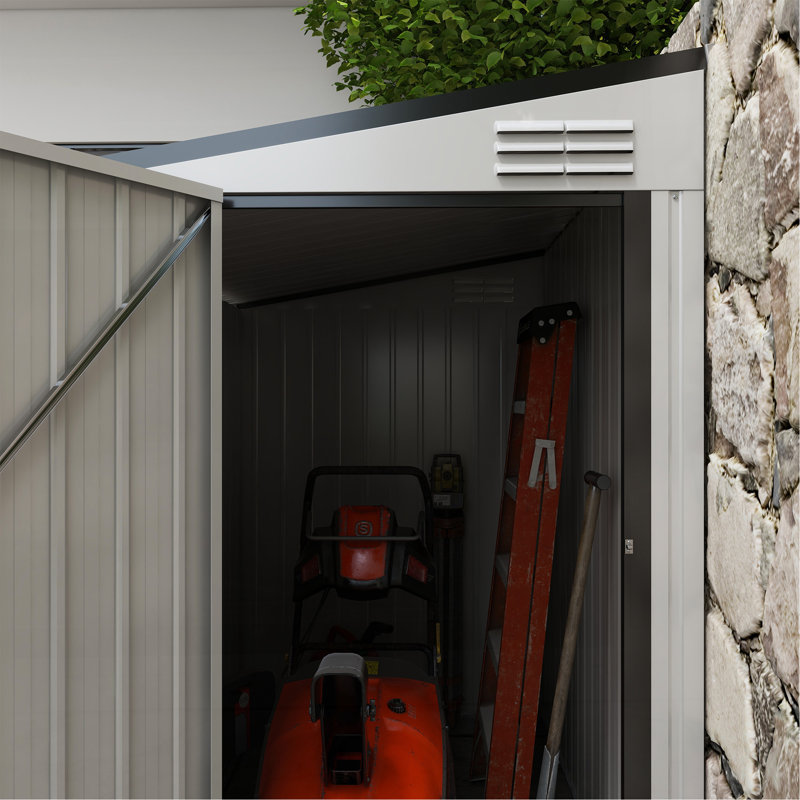 Remise de rangement extérieure en métal, H 72,75 po x l 51,25 po x P 75,5 po