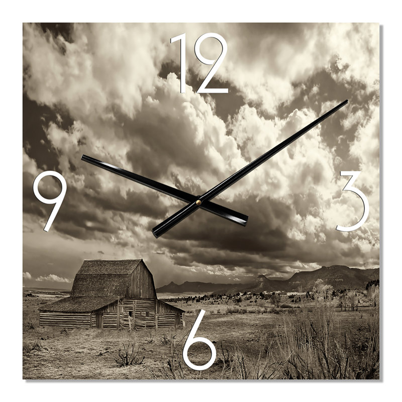 Après la pluie dans la prairie - Horloge murale traditionnelle, Très grand