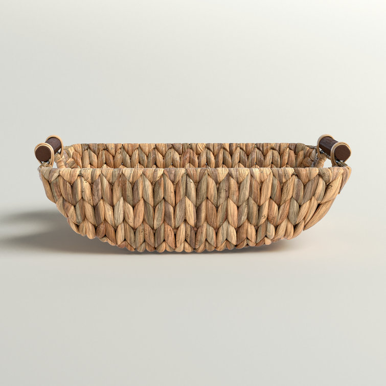 Mdesign Natural Hyacinth Stackable Pantry Bin Basket : Target
