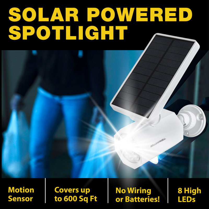 White Solar Motion Sensor LED Security Floodlight