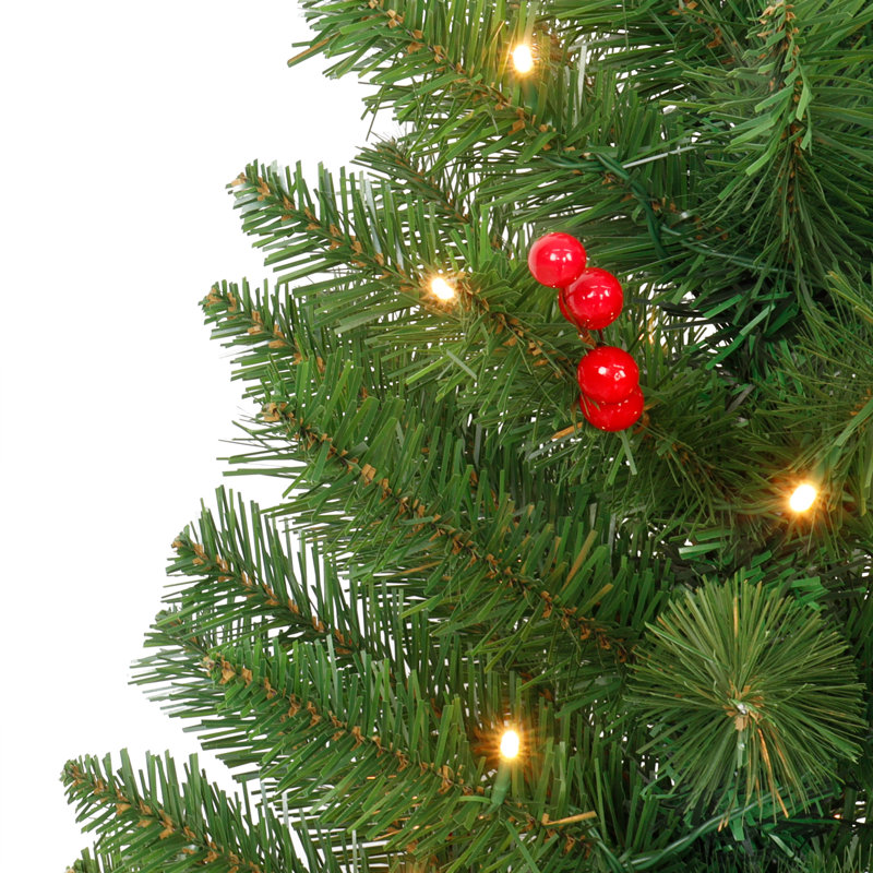 Ensemble de 2 Arbres artificiels pré-éclairés en pot