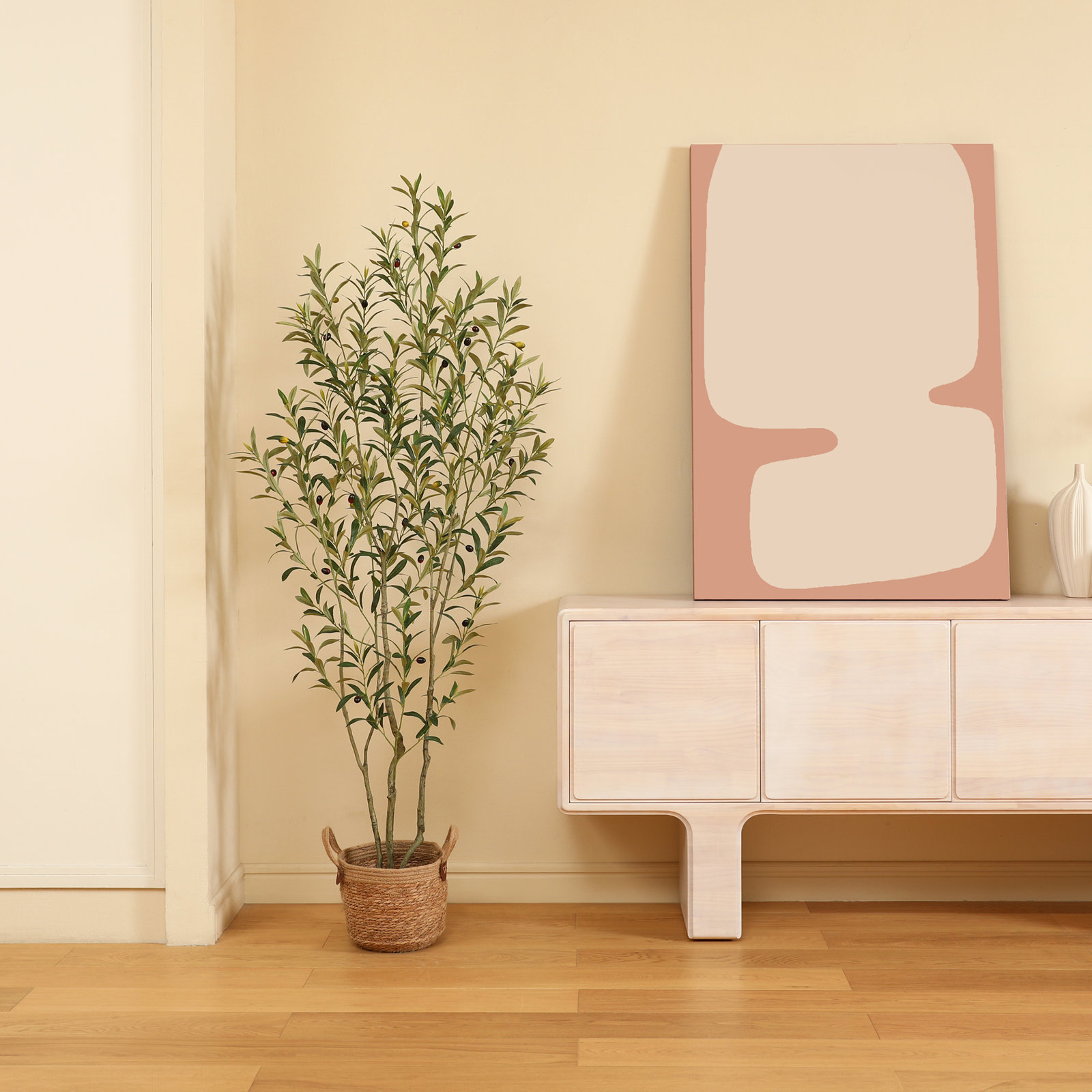 Adcock Olive Tree in Pot, 72" H x 24" W x 24" D