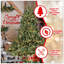 Arbre de Noël pleine forme, branches mixtes en PE / PVC, 2673 pointes, base large pour les espaces spacieux, structure à charnières, support en métal stable