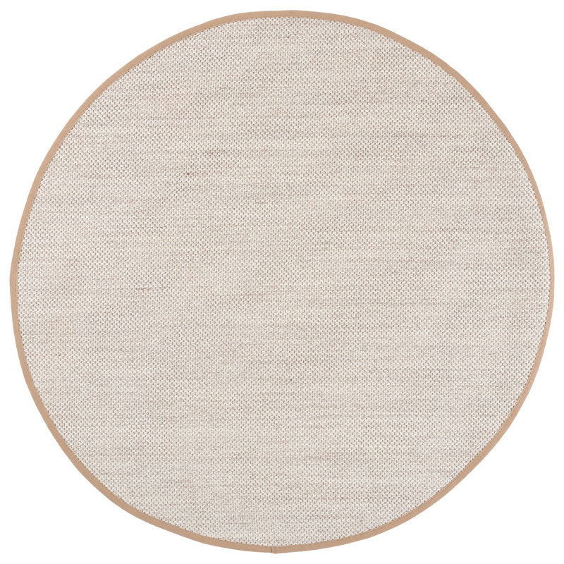 Kiki Jute/Sisal Marble/Linen Area Rug, Round 6'