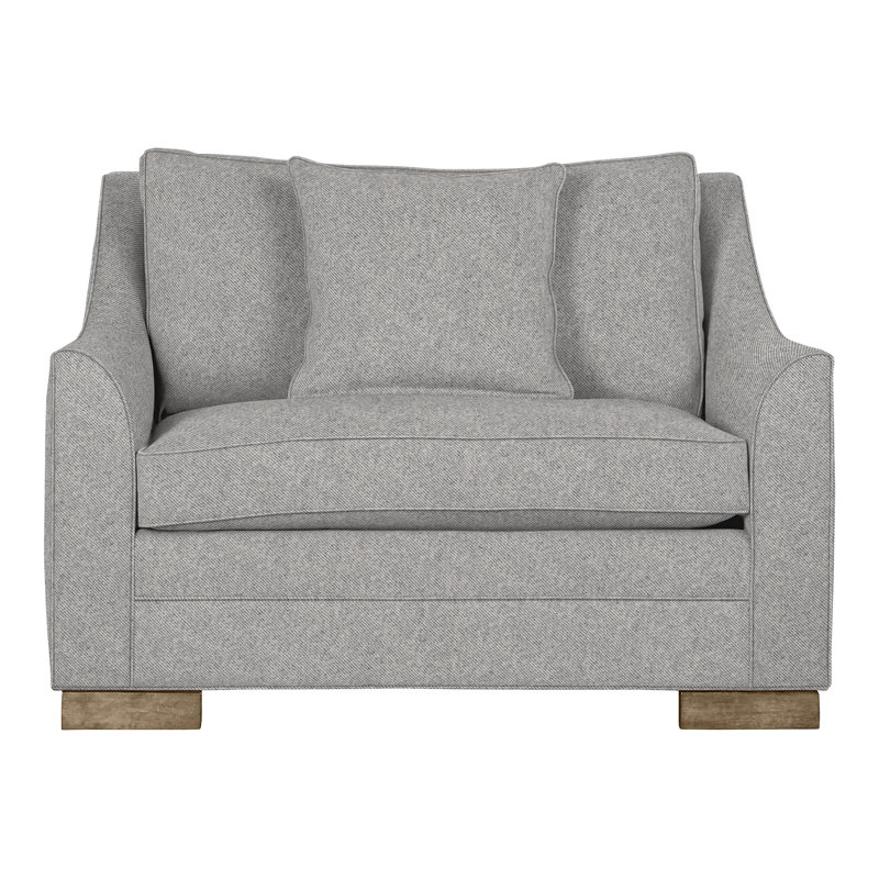 Chaise et demi 50,5 po Nicholas, Perigold Aspen flanelle gris clair, Hampton