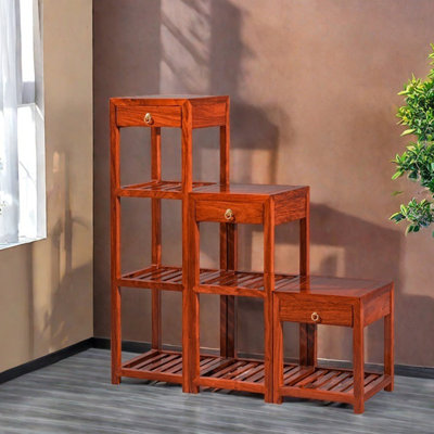 Tablettes de plancher plaid bois de rose bois massif bonsaï
