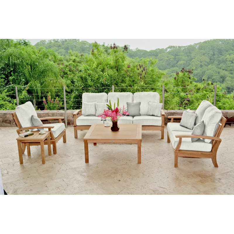 Monterey Teak Outdoor Deep Seating Lounge Chair, Spa