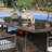 Outdoor Wicker Glass Dining Table