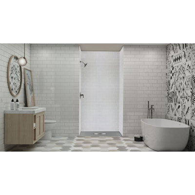 Transolid Trimslate 60-in x 36-in Zero Threshold Shower Base with Center Drain