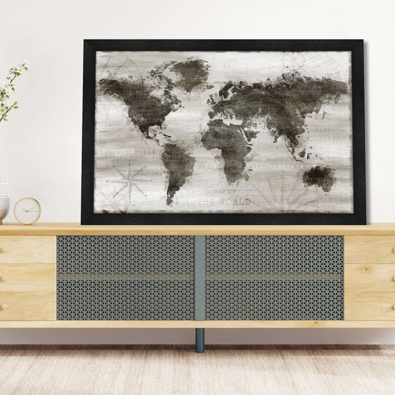 " Travel Map " by Natalie Carpentieri, 21.5" H x 27.5" W x 0.75" D