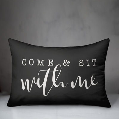  Come and Sit with Me Bold Outdoor Rectangular Pillow Cover & Insert