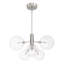 Lustre 6 lumières Meridian en nickel brossé-467454781