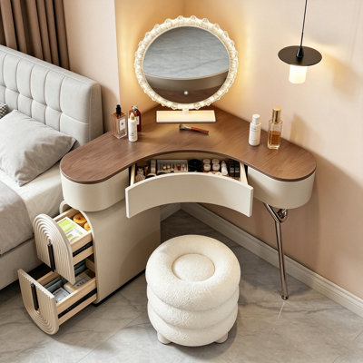 Table de coiffeuse de coin Mid-Century