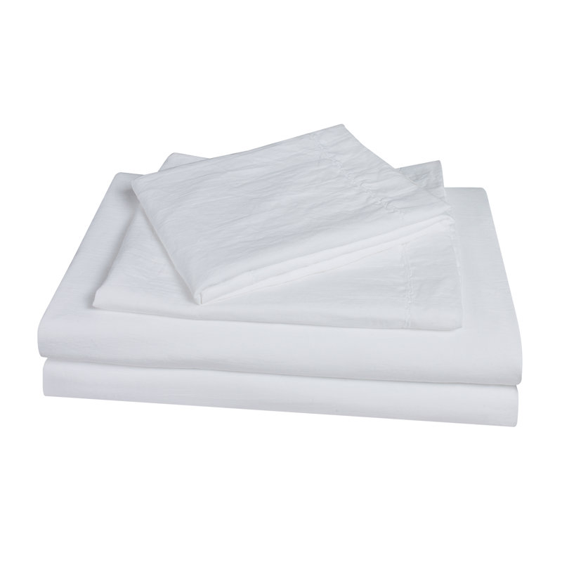 White Full/Queen Microfiber Duvet Cover Set with Pillowcases