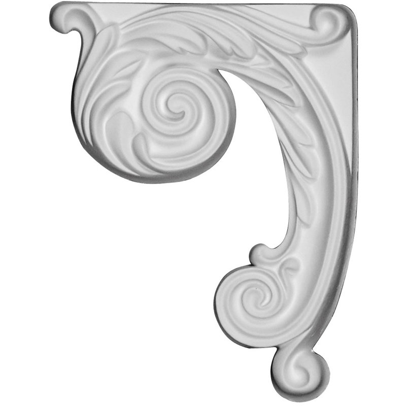 Edwards 4.5'' H x 4.5'' W x 0.62'' D Urethane Onlay Scroll