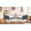 Canapé simple surdimensionné en chenille 2 pièces, fauteuil d'appoint large et profond avec coussins