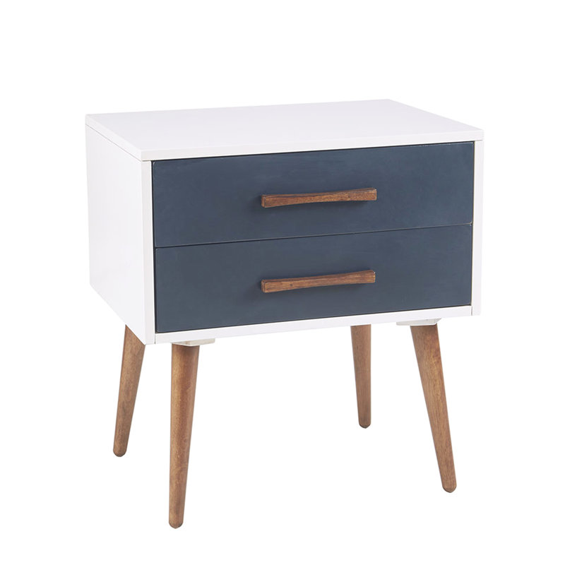Table de chevet avec rangement Mid-Century