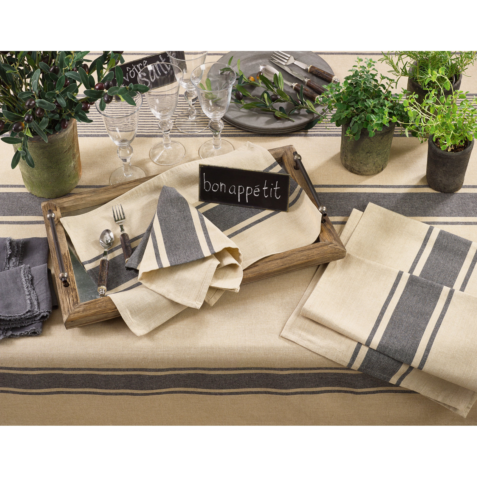 Hambrook 108" 100% Cotton Table Runner, 108" x 16"