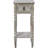 Rustic Farmhouse Wood Side Table With Drawer And Shelf, Pine And MDF Construction, Distressed White Finish