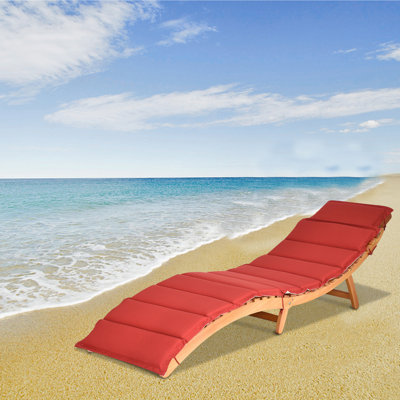 Chaise de patio pliante avec coussins McAlester