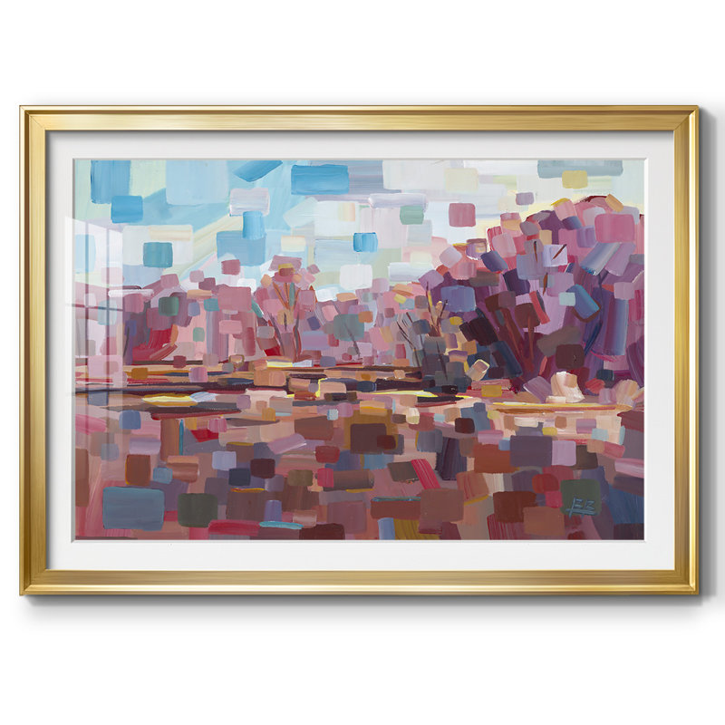 «Pretty In Pink», reproduction d'art encadrée, Or, H 27 po x l 39 po x P 1,5 po