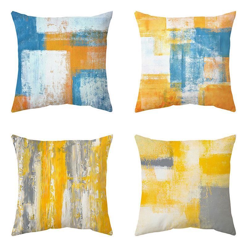 Haubrich Abstract Square Cushion Cover