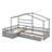 House-Shaped Twin Size Platform Bed With Three Built-In Storage Drawers-2132820439