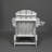 HDPE Folding Adirondack Chair With Dual Cup Holder - Composite Adirondack Chair With Wood Texture- White-1574994478
