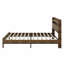 Structure de lit plateforme en bois avec tête de lit à DEL et USB-184443643