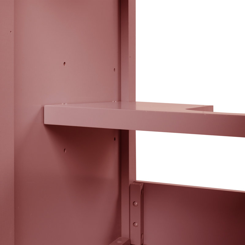 Meuble-lavabo simple 20 po avec comptoir en céramique, Rouge