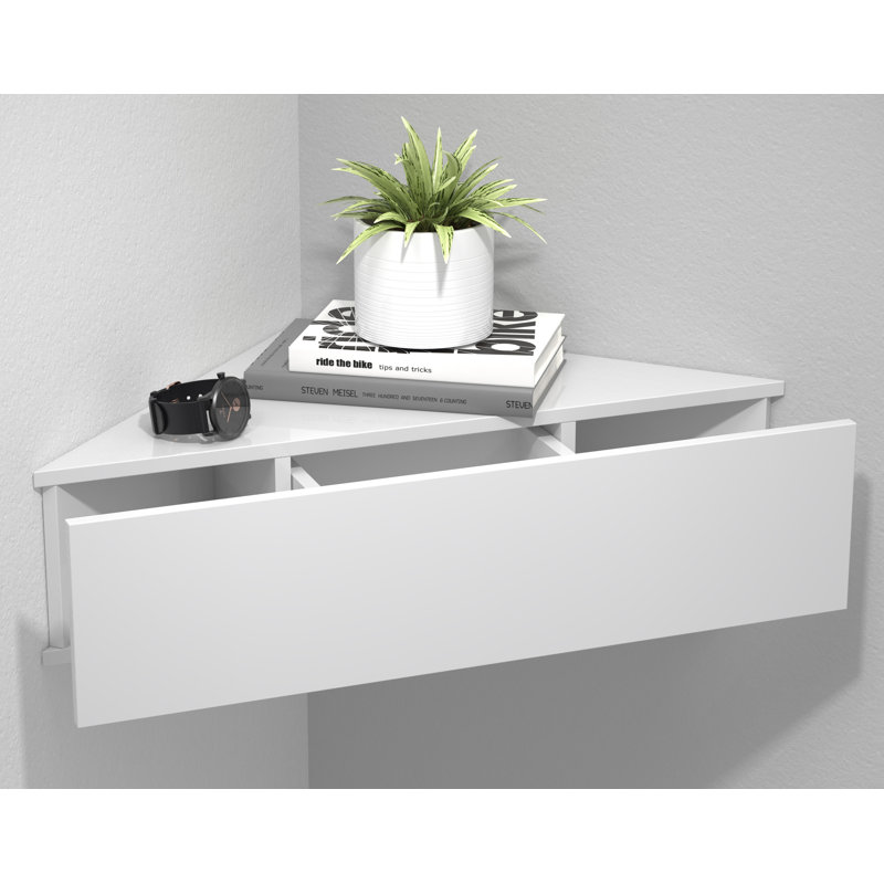 Sariel 60cm W Manufactured Wood Bedside Table, White