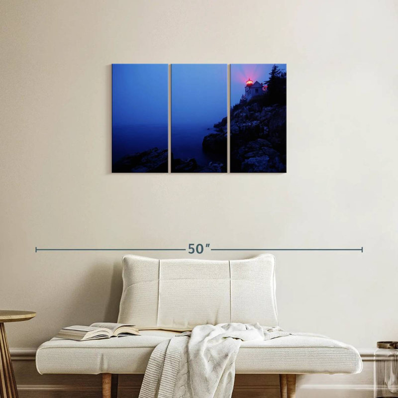Gillard Acadia Lighthouse, 20" H x 33" W