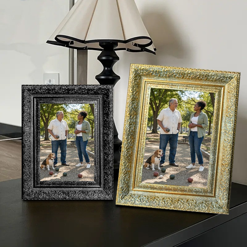 Cadre photo polyvalent doré antique 1 PC 11 po x 14 po avec changement de photo facile