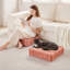Coussin de sol carré 20 x 20 po A² Dusty Peach Poly Chenille-74461709-80320328