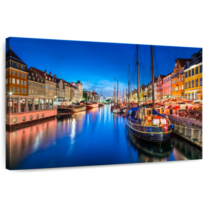 Bateaux à Nyhavn, H 8 po x l 12 po