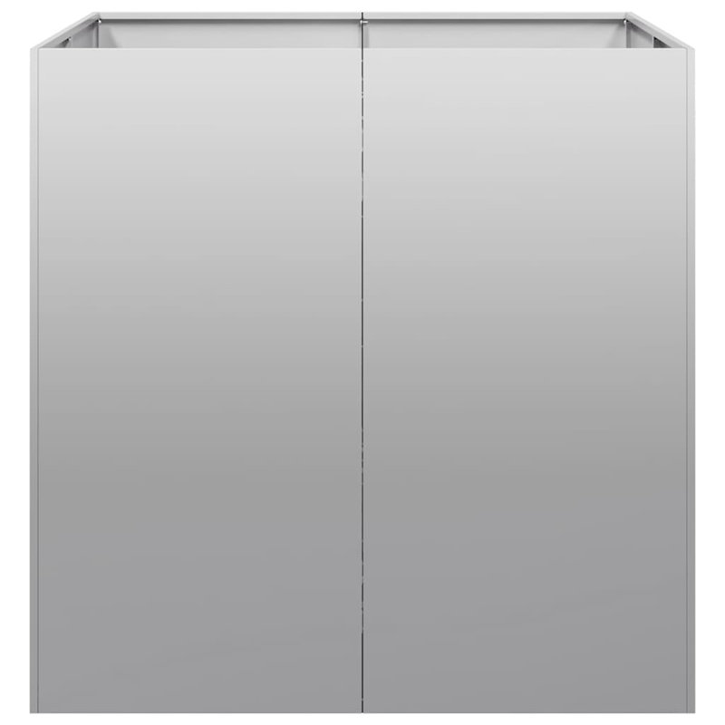 Planter, 80cm H x 80cm W x 80cm D, Silver