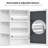 Bathroom Medicine Cabinet With Mirror, Wall Mounted Bathroom Cabinet With 2 Adjustable Shelves & 6 Open Shelves, Storage Organizer, White