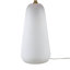 Textured Ceramic Table Lamp with Fluted Fabric Shade White See below