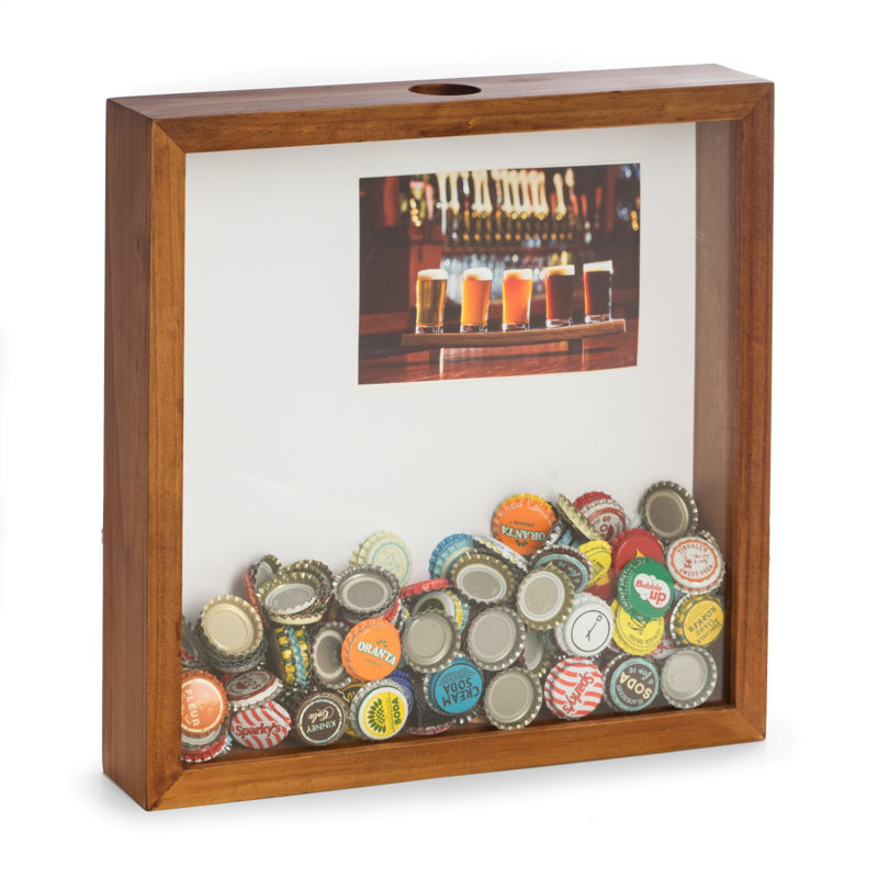 Arzola Brown Solid Wood Matte Shadow Box Picture Frame, Yes