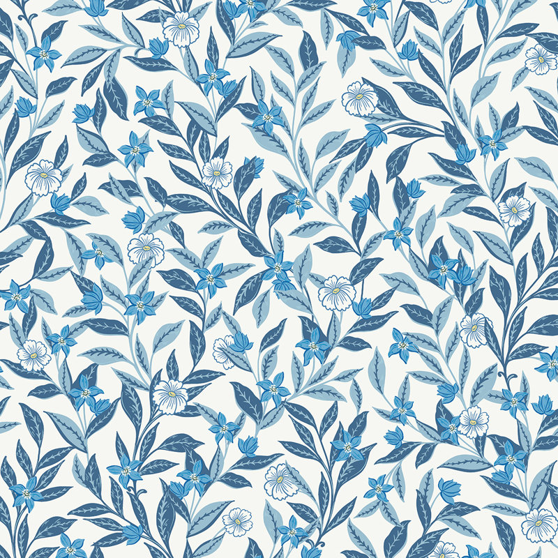 Rouleau de fleurs Addilee, Bleu / gris