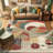 Ambesonne Modern Boho High Density Long Fiber Poly Threads Decorative Area Rug Carpet-97177382