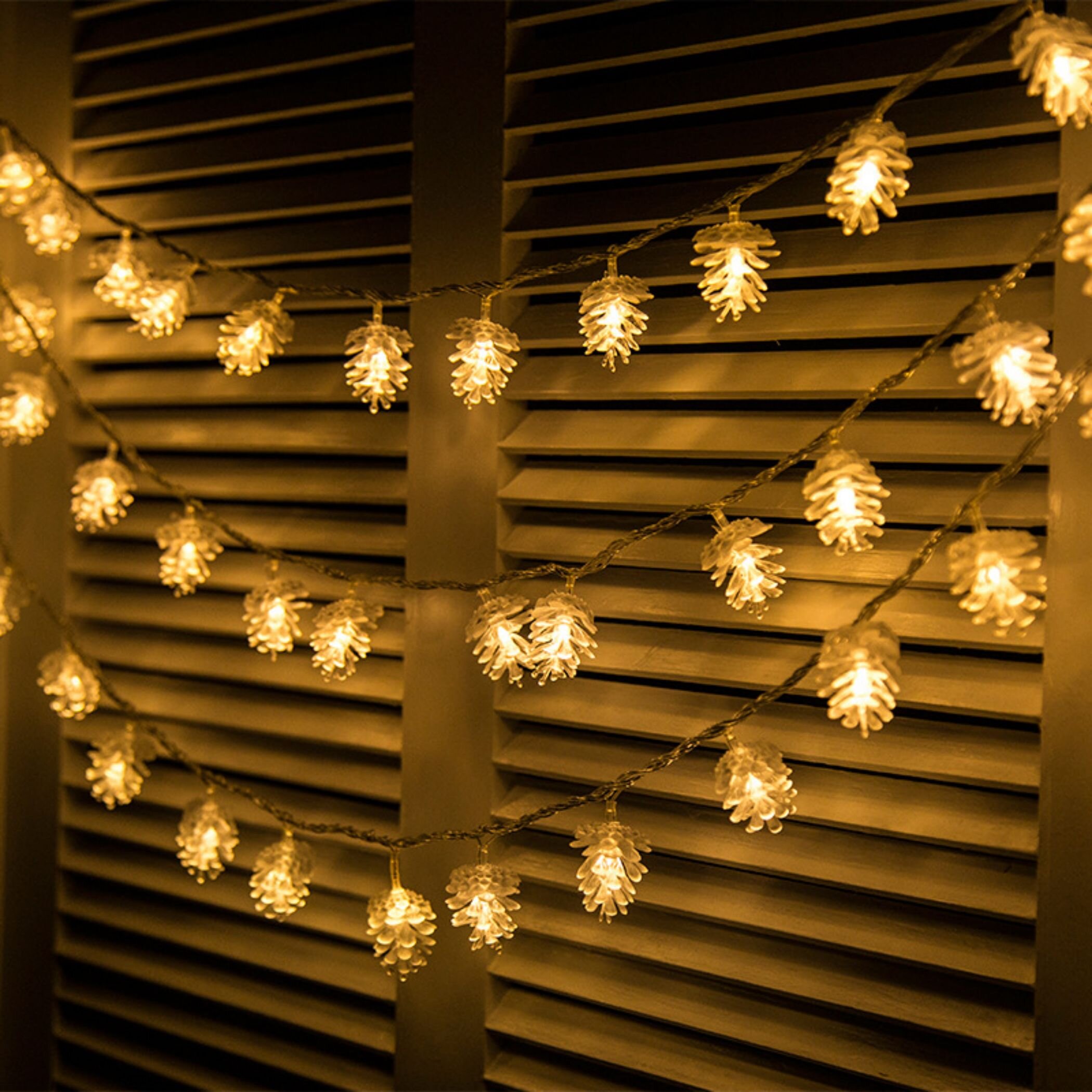 11FT Lantern String Lights with 10 Bulbs Warm Lanterns - Yellow