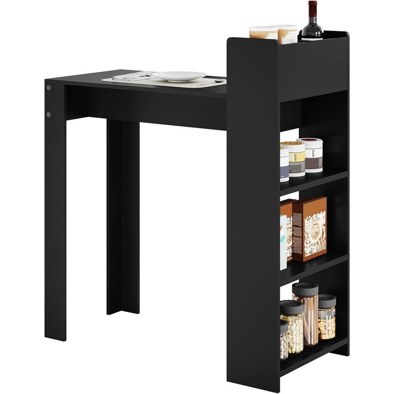 Plerre 107cm Wine Bar, Black