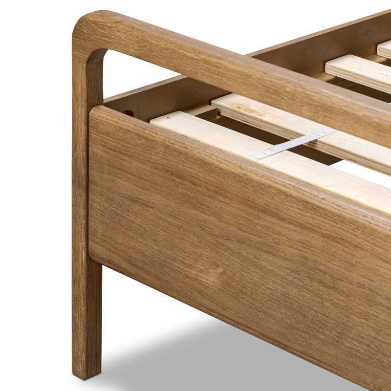 Rosedale Upholstered Bed, Queen, Amber Oak/Chaps Ebony