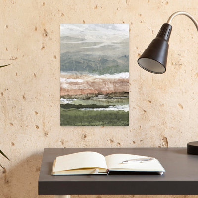 Contemporary Art Abstract Modern Rustic Landscape Nature Wall Art by Lara Eckerman - Wrapped Canvas Print